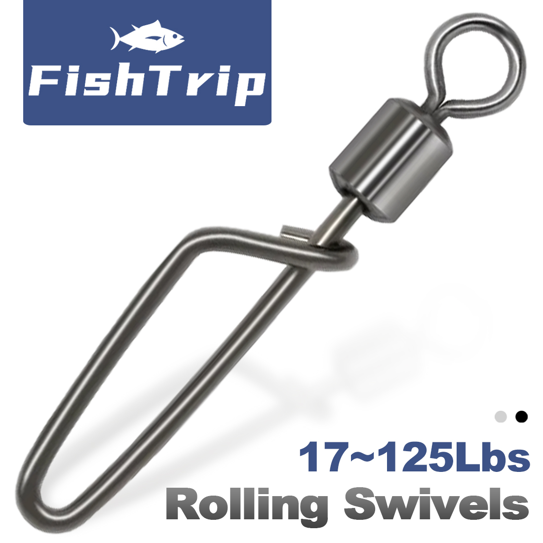 FishTrip 50Pcs Rolling Swivel  - Ice Fishing Tip Up 评论和价格