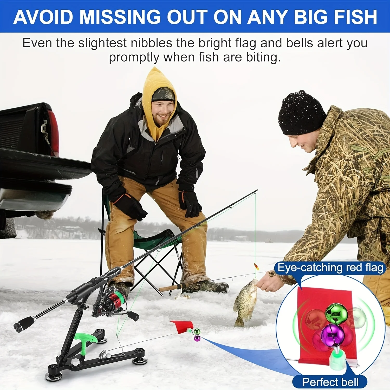 1set Ice Fishing Rod Holder -  - Ice Fishing Tip Up 评论和价格