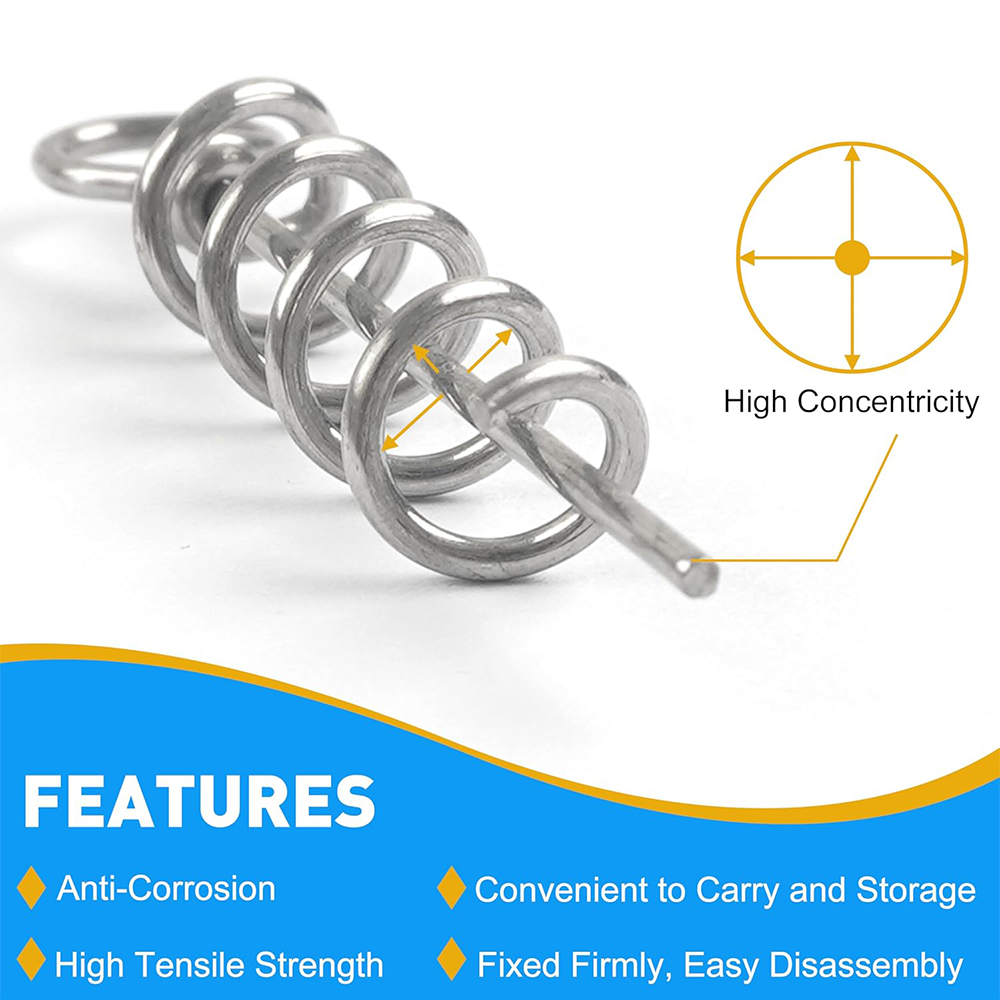 50Pcs Spring Twist Lock Fishin - Fishing Equipment Carp 评论和价格